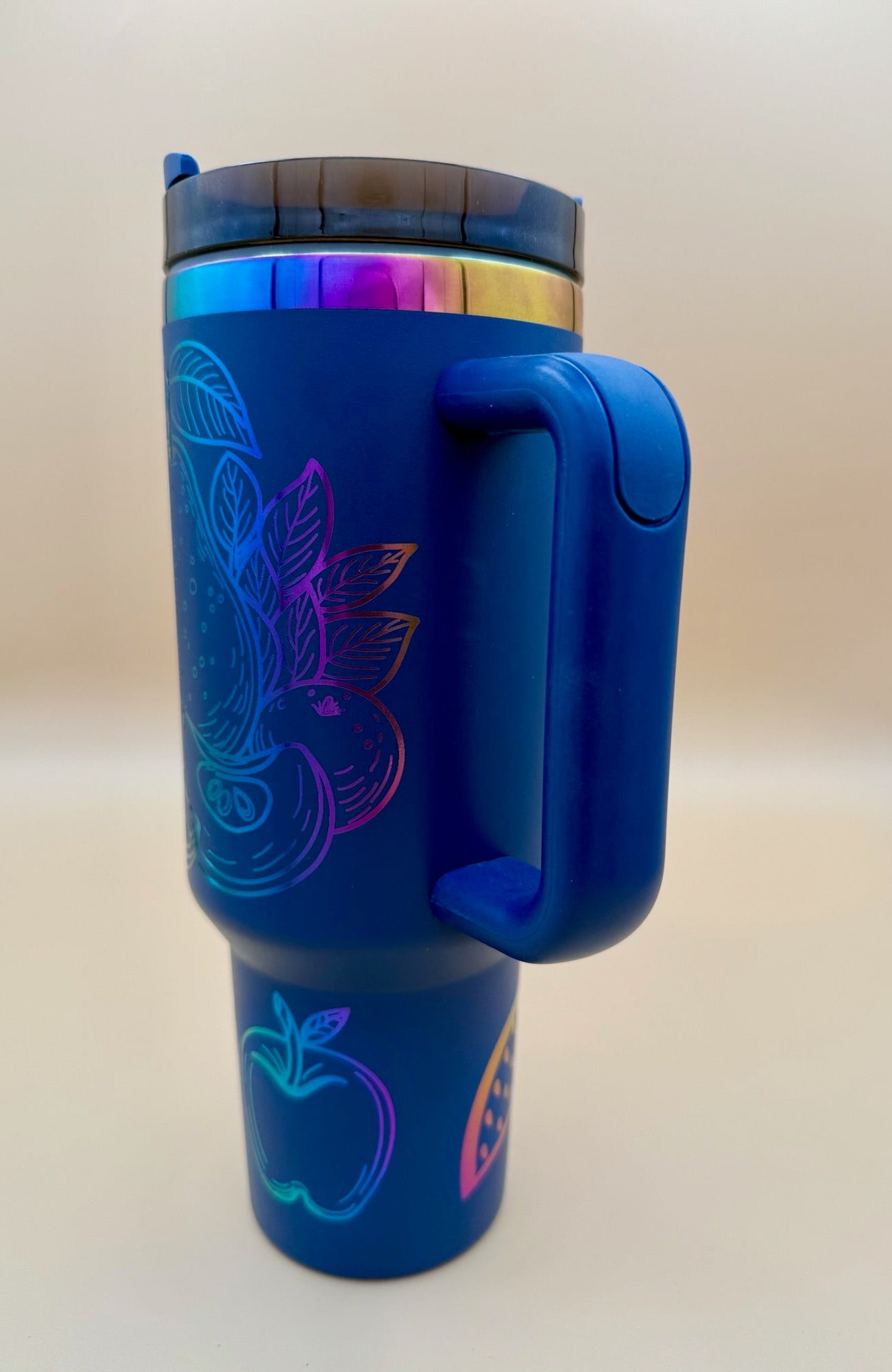 Fruit of the Spirit – 40oz Engraved Tumbler in Navy Blue - His Word Designs