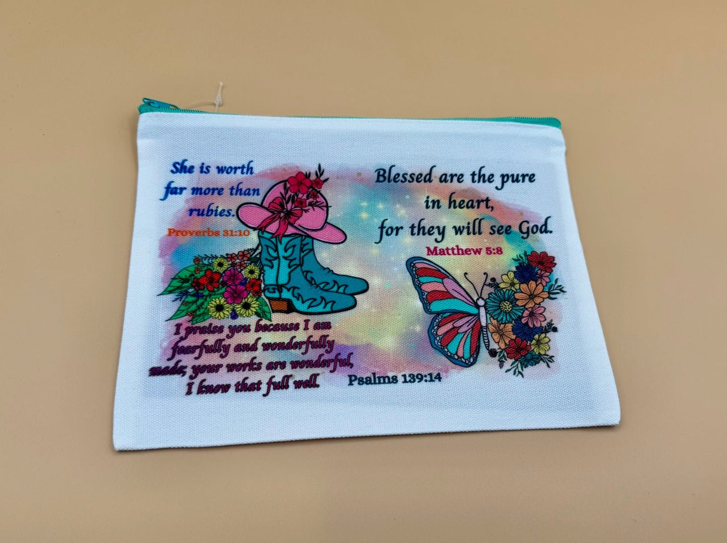 Inspirational Makeup & Accessory Pouches – 20 Unique Designs - HisWord Designs