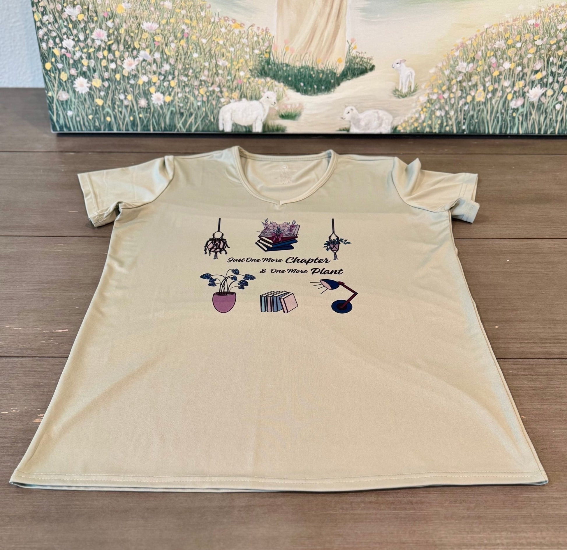 Just One More Chapter & One More Plant Women’s V - Neck T-Shirt - HisWord Designs