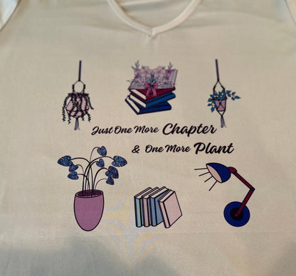 Just One More Chapter & One More Plant Women’s V - Neck T-Shirt - HisWord Designs