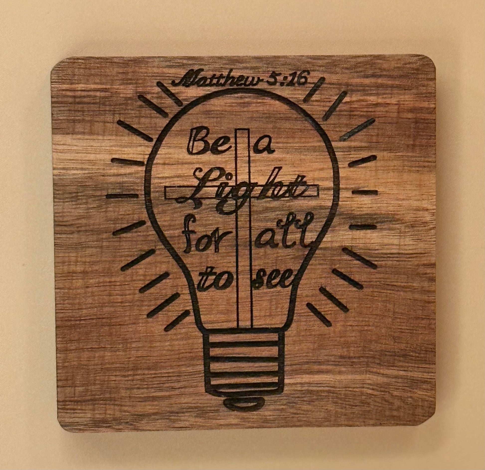 Wooden Coasters - HisWord Designs