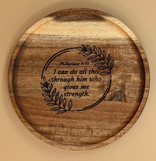 Round Trays - Choose your preferred design - HisWord Designs