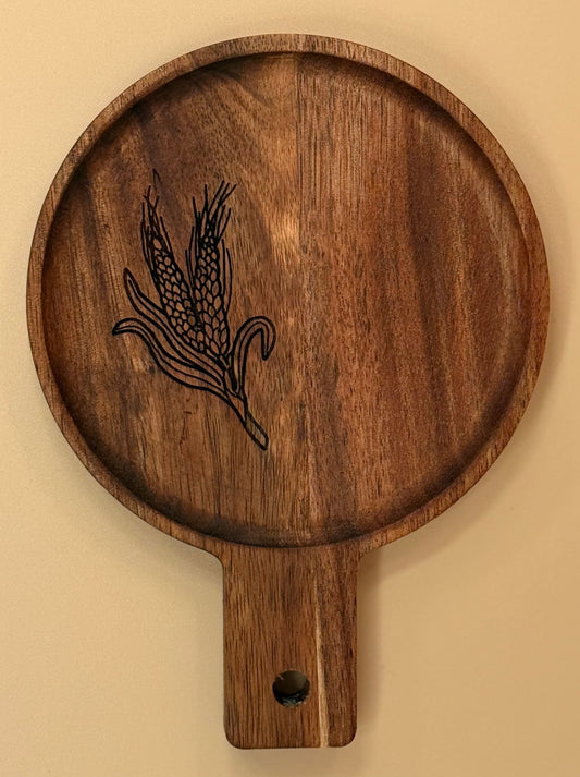 Round With Handle Trays - Choose your preferred design - HisWord Designs