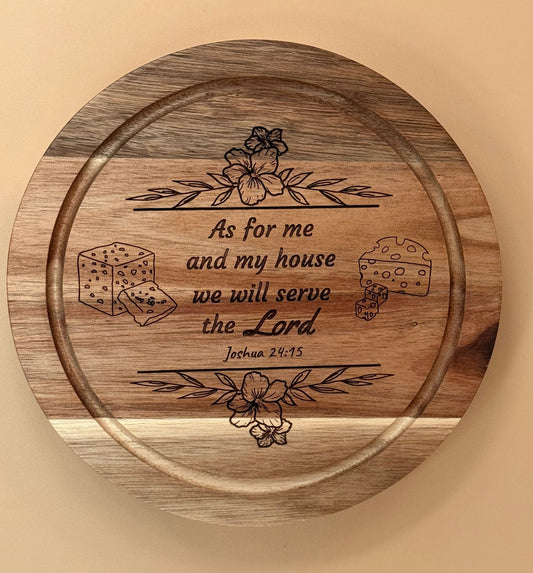 Cheese board with Cheese Knives - HisWord Designs