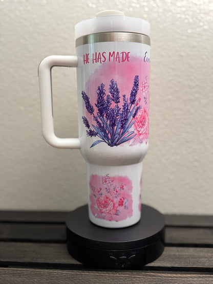 Everything Beautiful – 40 oz Christian Tumbler – Ecclesiastes 3:11 - HisWord Designs