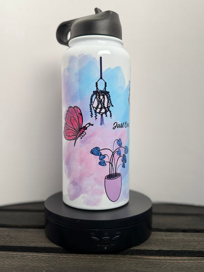 Just One More Chapter & One More Plant – 32 oz Book & Plant Lover Water Bottle - HisWord Designs