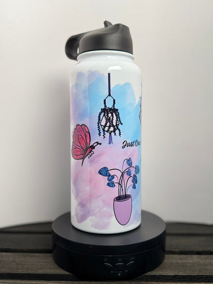 Just One More Chapter & One More Plant – 32 oz Book & Plant Lover Water Bottle - HisWord Designs