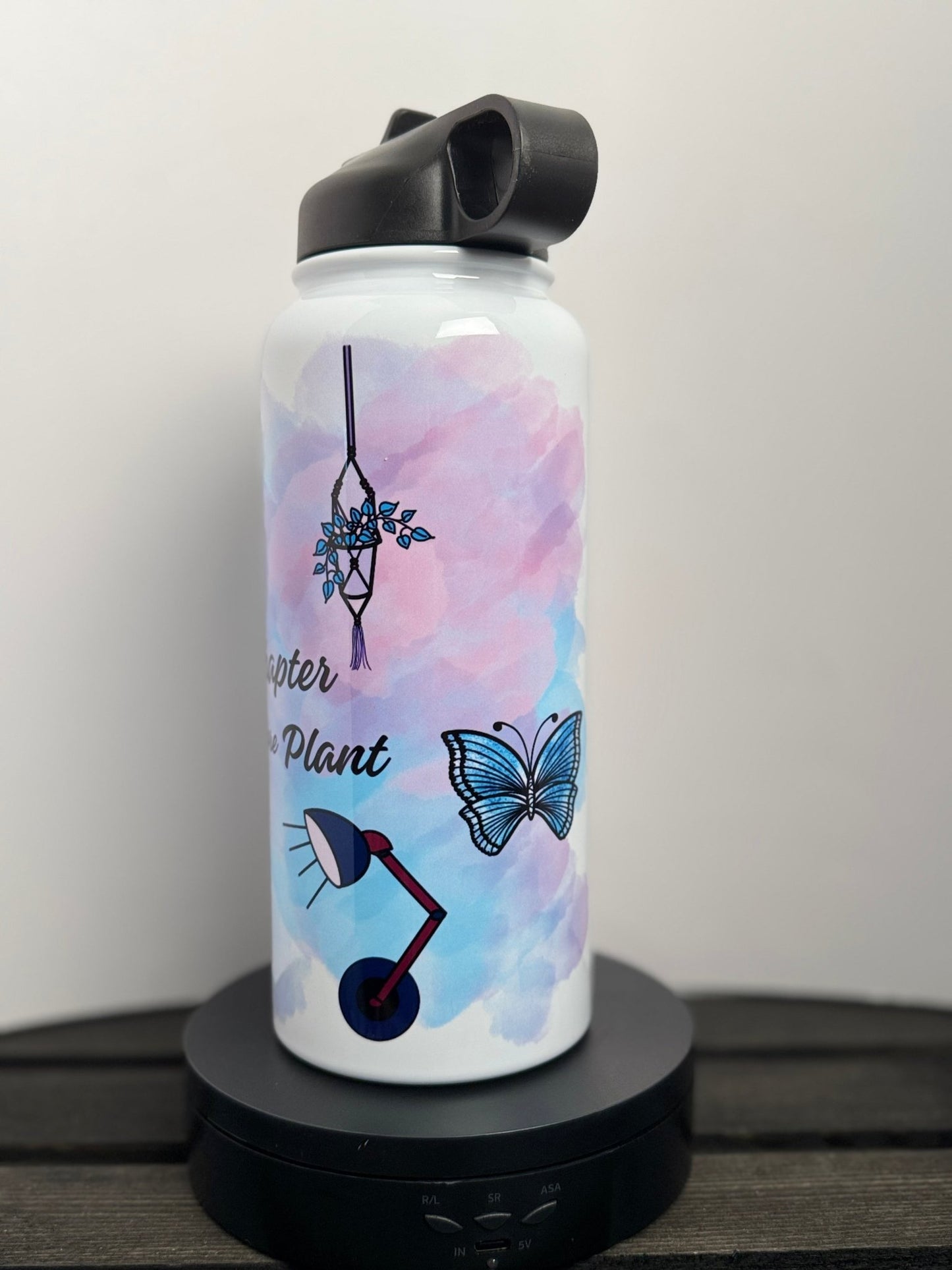 Just One More Chapter & One More Plant – 32 oz Book & Plant Lover Water Bottle - HisWord Designs
