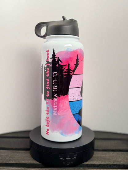 Bigfoot Forest 40 oz Water Bottle – Matthew 18:11–13 - HisWord Designs