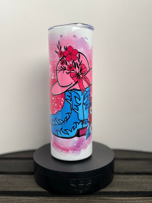 Cowgirl in Christ Tumbler – Psalm 139:14 – 20 oz Western Christian Gift - HisWord Designs