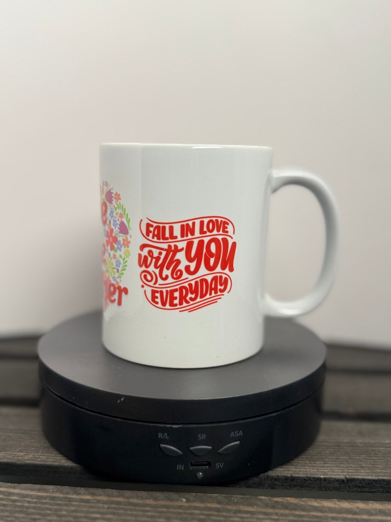 Love One Another Floral Heart – 11 oz Ceramic Mug - HisWord Designs