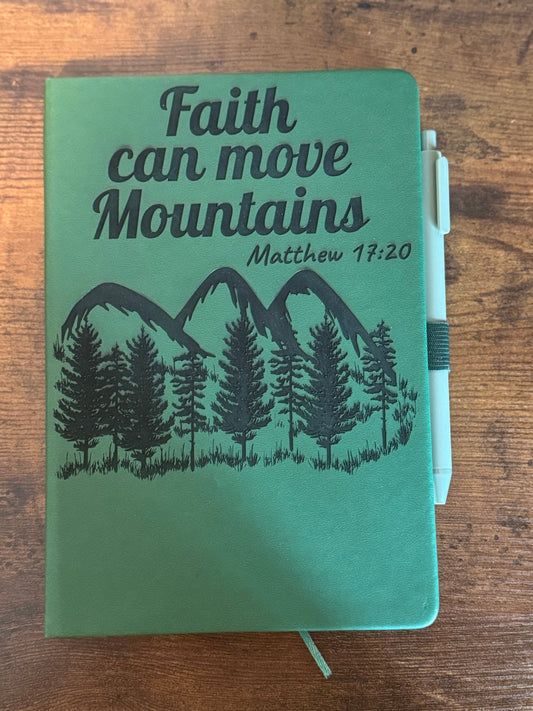 Faith can move mountains GREEN Journal - HisWord Designs