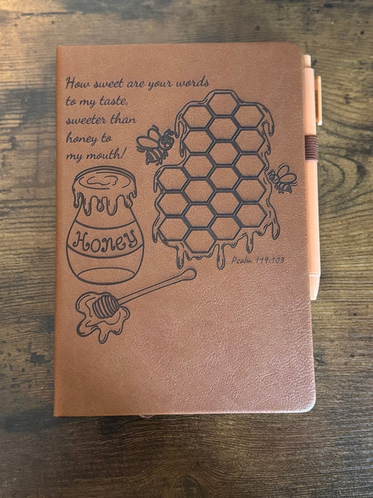 Honeycomb Brown Journal - HisWord Designs