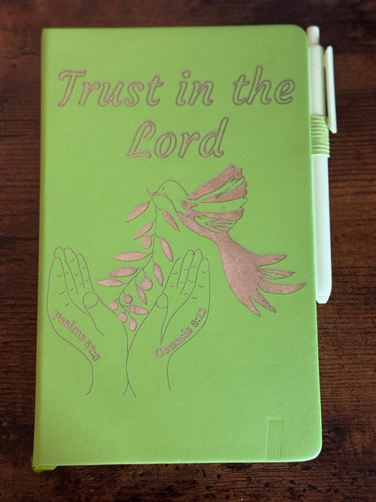 Trust In the Lord Lime Green Journal - HisWord Designs