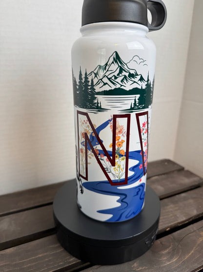 PNW Wild – 32oz Pacific Northwest Bigfoot Adventure Bottle - HisWord Designs