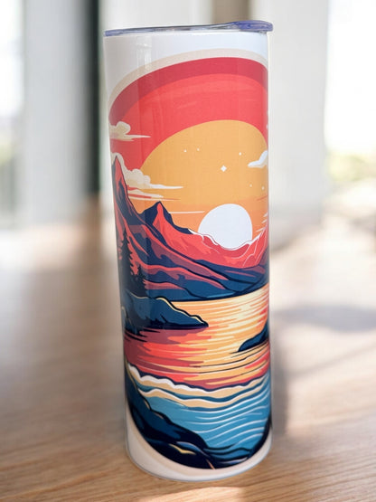 “Adventure Awaits” 20oz Tumbler – Always Take the Scenic Route - His Word Designs
