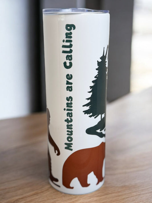 Bigfoot Adventure – 20oz Forest Tumbler with Bear & Elk - HisWord Designs
