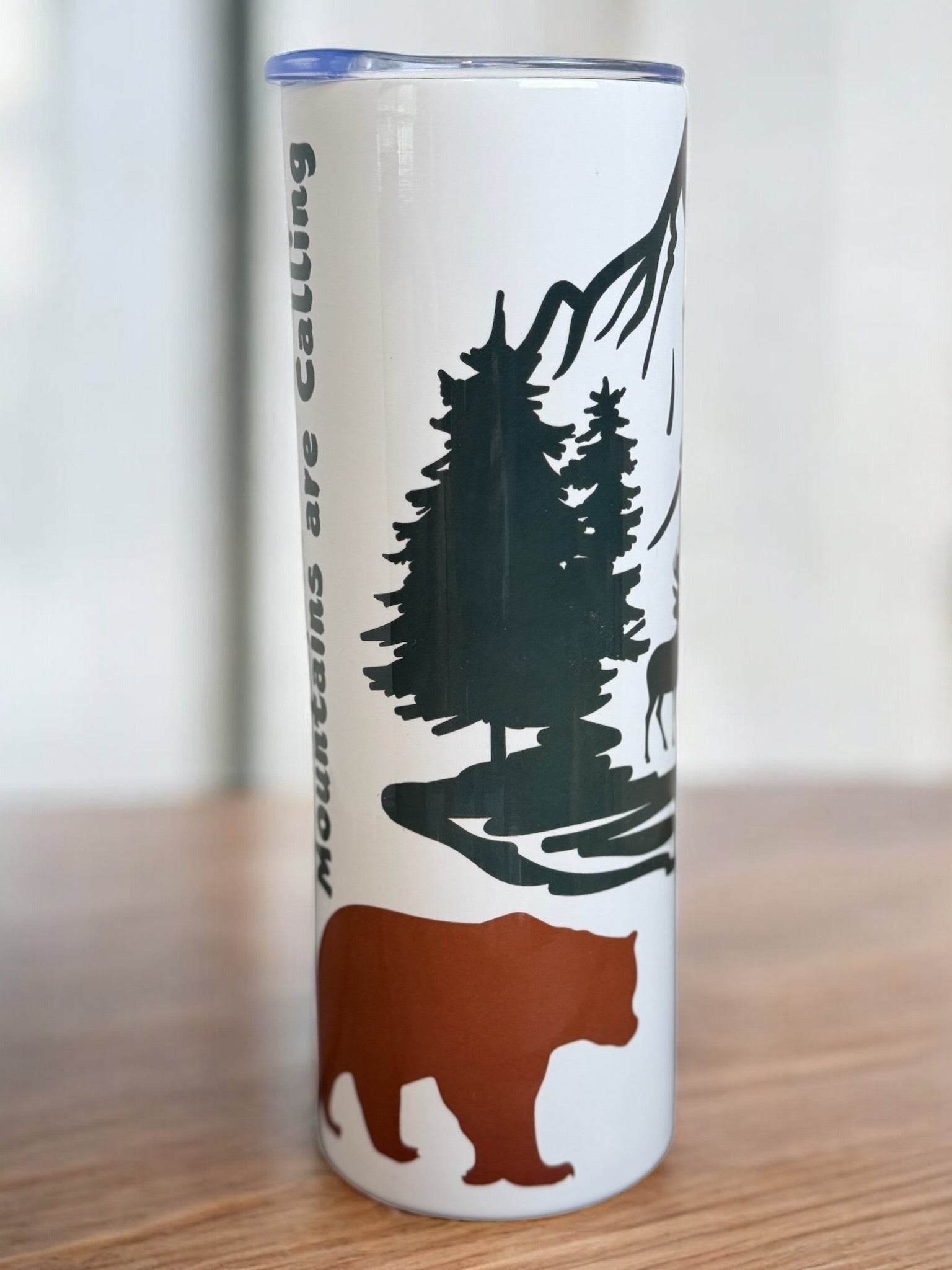 Bigfoot Adventure – 20oz Forest Tumbler with Bear & Elk - HisWord Designs