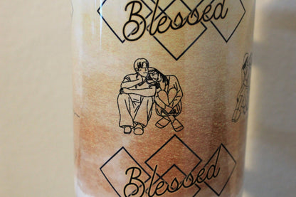 Love & Blessed – 40oz Gold & Faith - Inspired Couples Tumbler - HisWord Designs