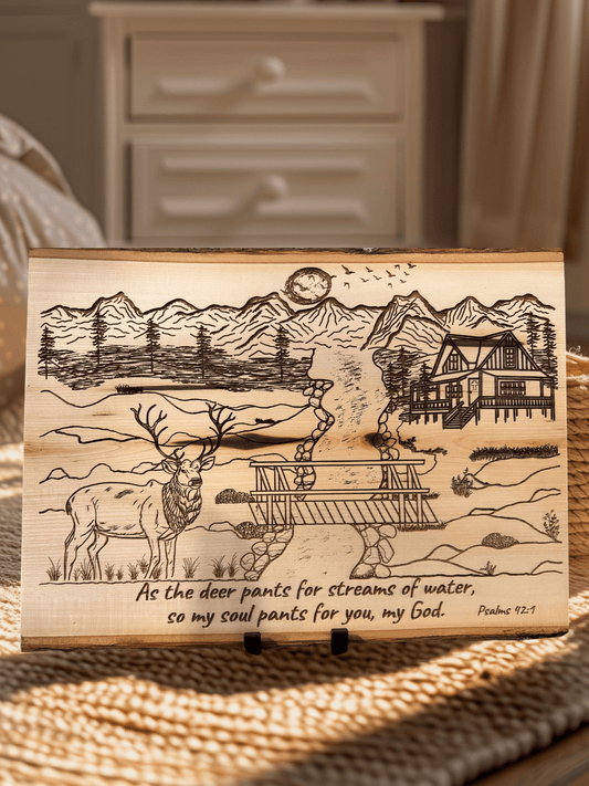 Deer Live Edge Board - HisWord Designs