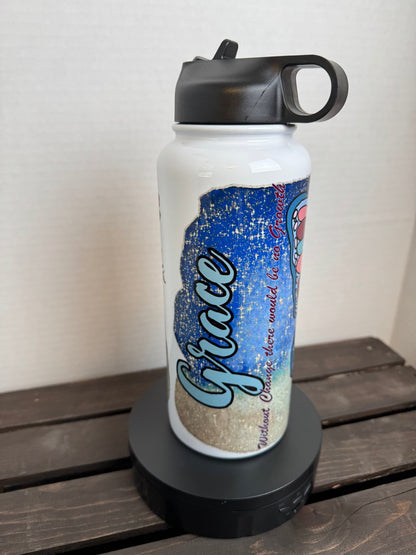 Grace – 32oz Christian Butterfly Water Bottle (Ephesians 2:8–9) - HisWord Designs