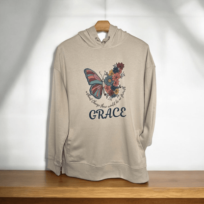 Grace Butterfly Oversized Hoodie – “Without Change There Would Be No Growth” | Inspirational Floral Hoodie - HisWord Designs