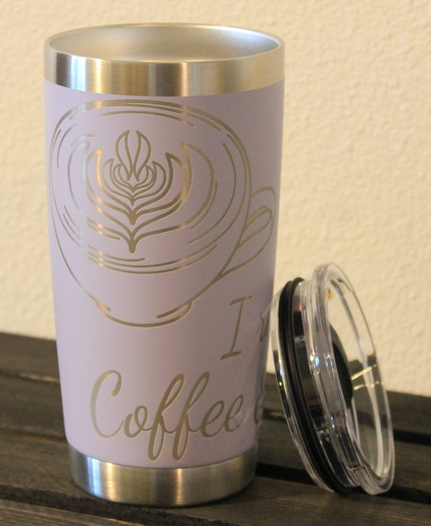 I Run on Coffee and Grace – 20oz Lavender Yeti Tumbler - HisWord Designs
