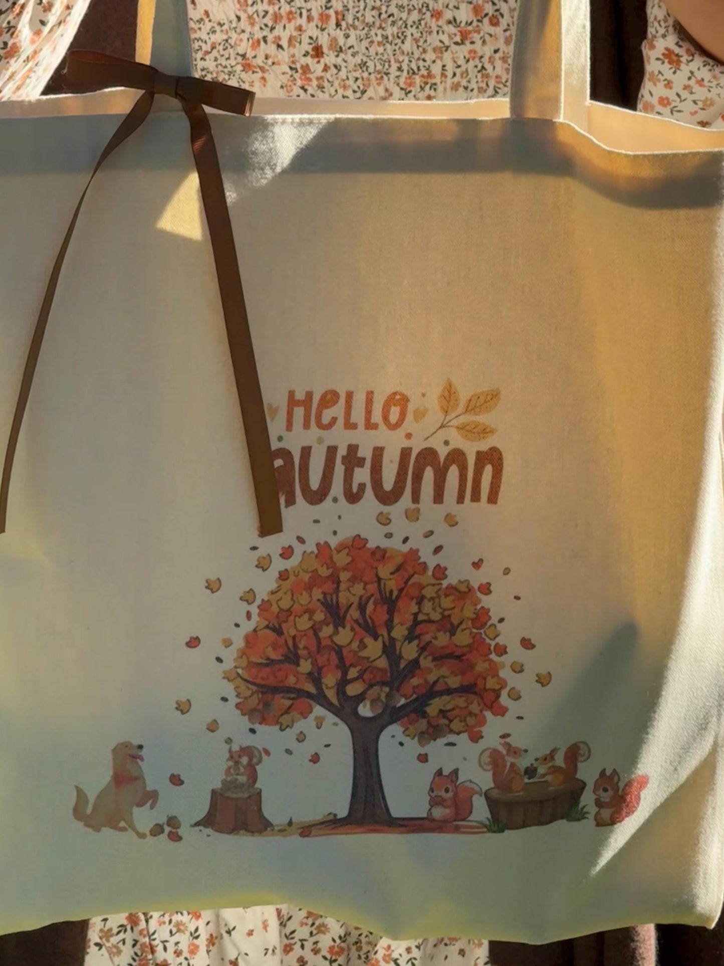 Fall Bag, Autumn Bag, Totes, Fall leaves Canvas Tote,Farmer’s Market bag, Harvest bag,Pretty Totes,Pumpkin Patch Tote,Fall Animals bag