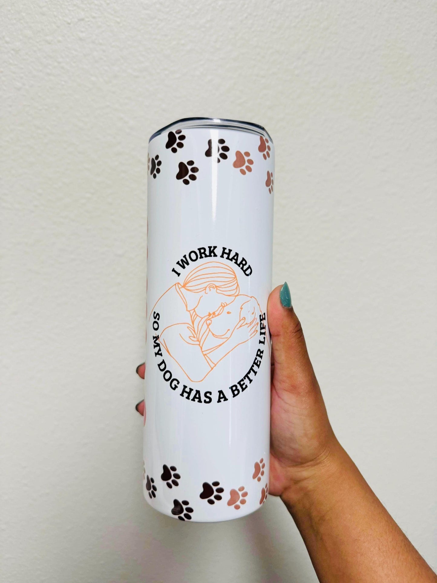 In My Dog Era Tumbler, Dog Mom Gifts - My Kids Have Paws, Dog Hair Don't Care - Personalized 20 oz Cup