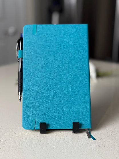 Personalized Faith Journal with Bible Verse – Blue Leather Prayer Journal with Pen, Christian Gifts, Butterfly Books, Grace journal - HisWord Designs
