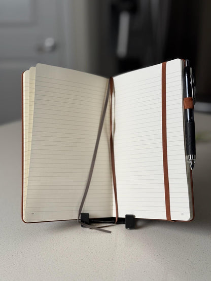 Personalized Christian Engraved Journal, Matthew 5:16, Be a Light for All to See, Scripture Notebook with Bible Verses, Bible Study Gift - HisWord Designs