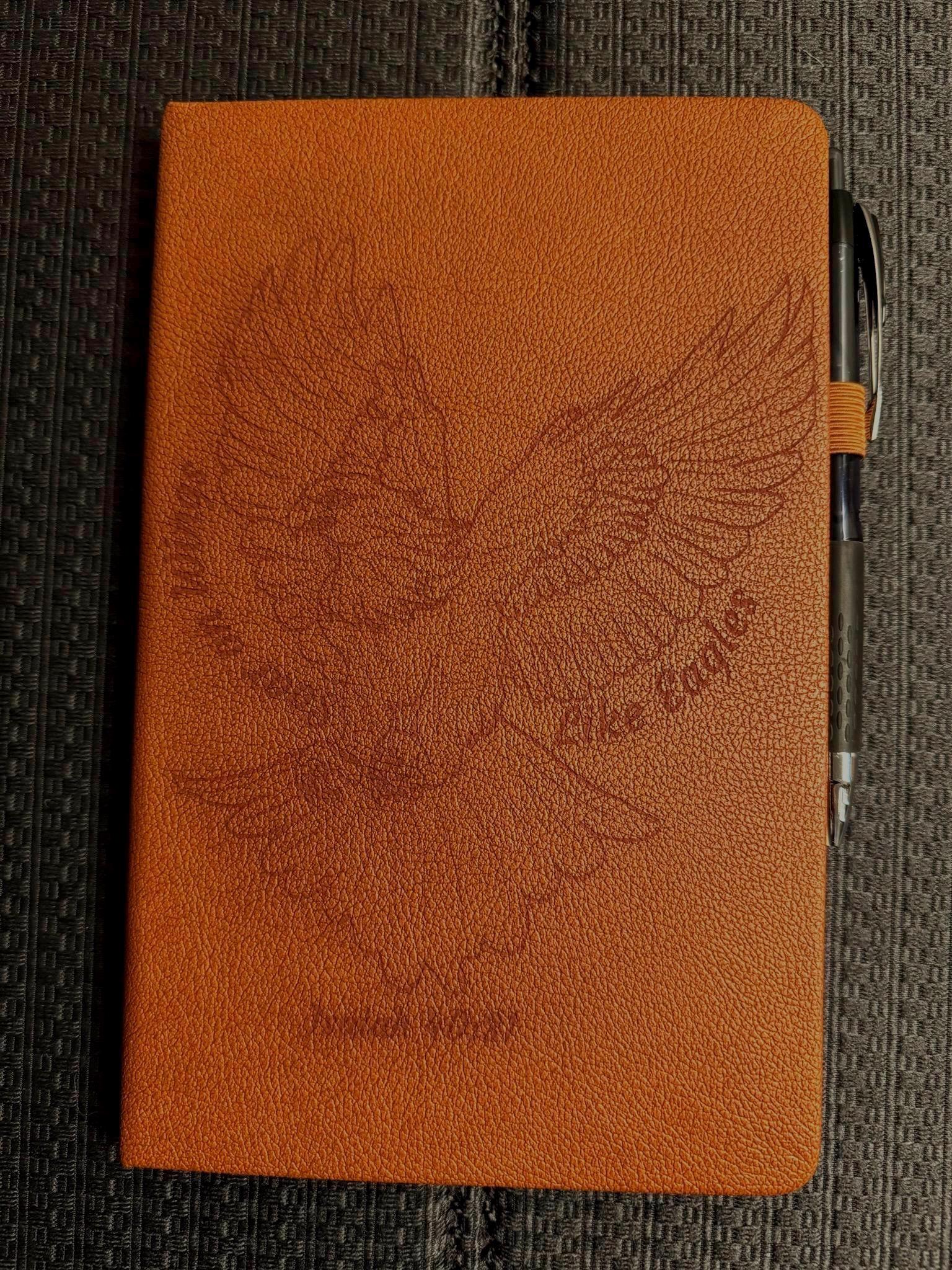 Soar on Wings Like Eagles Laser - Engraved Custom Journal, Isaiah 40:31 , Bible Verse Journal, Brown Prayer Journal, Christian Gifts - HisWord Designs