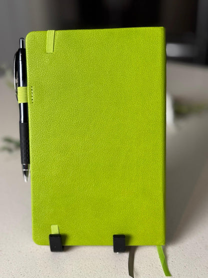 Have Faith Hand - Crafted Custom Engraved Journal, Luke 17:6, Bible Verse Journal, Lime Green Prayer Journal, Christian Gifts - HisWord Designs