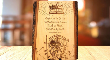 Woman Warrior Christian Wall Art – Custom Engraved Wood Sign | Inspirational Scripture Decor - His Word Designs