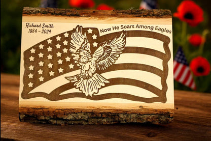 Personalized Memorial Wall Art – Custom Military Tribute | Engraved Veteran Memorial Gift - HisWord Designs