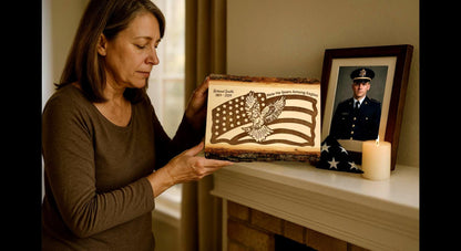 Personalized Memorial Wall Art – Custom Military Tribute | Engraved Veteran Memorial Gift - HisWord Designs