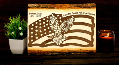 Personalized Memorial Wall Art – Custom Military Tribute | Engraved Veteran Memorial Gift - HisWord Designs