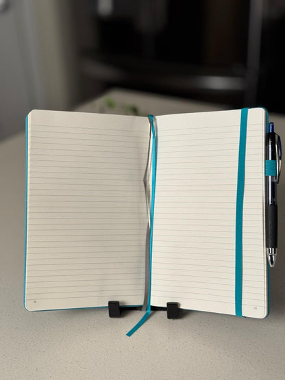 Personalized Faith Journal with Bible Verse – Blue Leather Prayer Journal with Pen, Christian Gifts, Butterfly Books, Grace journal - HisWord Designs