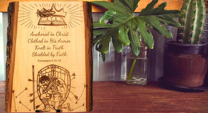 Woman Warrior Christian Wall Art – Custom Engraved Wood Sign | Inspirational Scripture Decor - His Word Designs