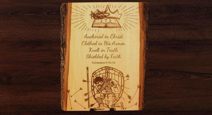 Woman Warrior Christian Wall Art – Custom Engraved Wood Sign | Inspirational Scripture Decor - His Word Designs