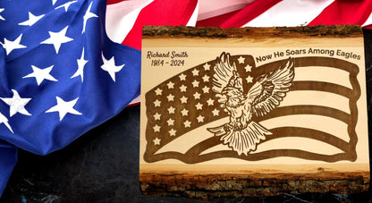 Personalized Memorial Wall Art – Custom Military Tribute | Engraved Veteran Memorial Gift - HisWord Designs