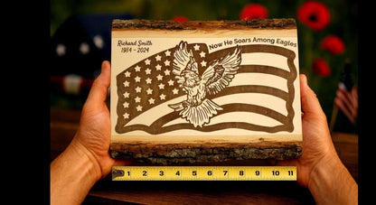 Personalized Memorial Wall Art – Custom Military Tribute | Engraved Veteran Memorial Gift - HisWord Designs