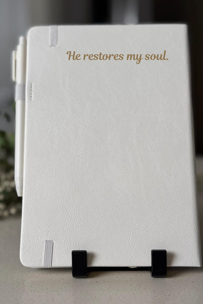Personalized Be Still and Know Psalm 46:10 Prayer Journal, Christian Devotional Notebook with Pen – Engraved Bible Verse Gift for Women - HisWord Designs