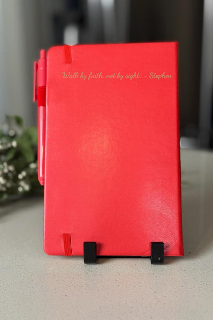 Pray Without Ceasing Custom Engraved Journal, 1 Thessalonians 5:17, Laser - Engraved, Floral Prayer Journal | Scripture Notebook | Faith Gift - HisWord Designs