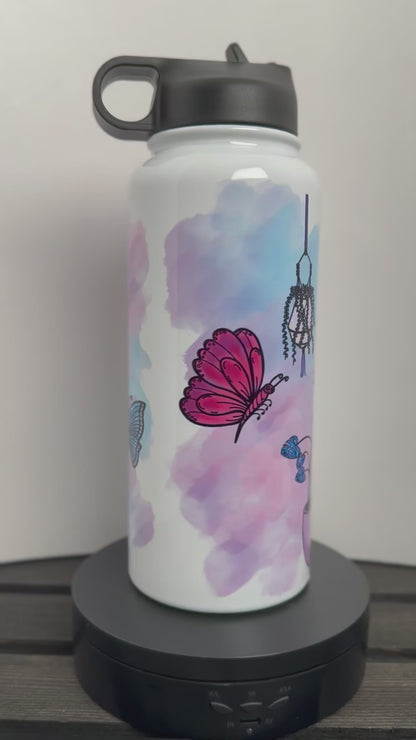 Just One More Chapter & One More Plant – 32 oz Book & Plant Lover Water Bottle