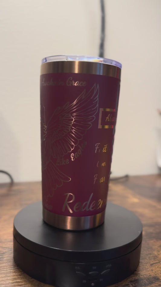 20 oz Maroon Eagle Copper Tumbler