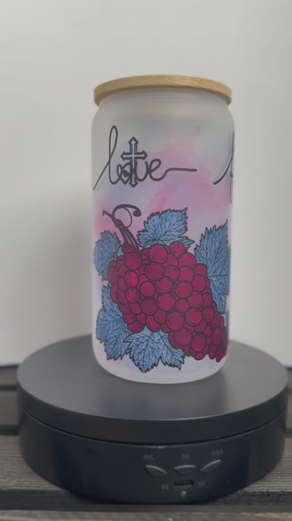 Faith Fruit – 16 oz Frosted Glass Libbey Cup