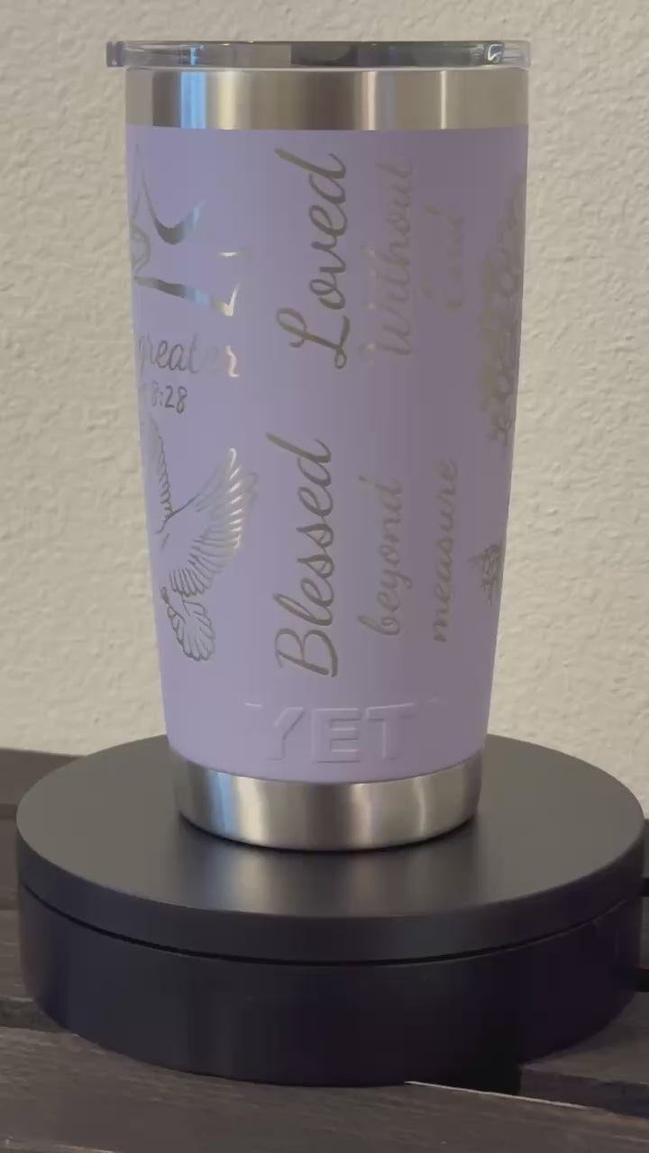 blessed loved yeti tumbler 