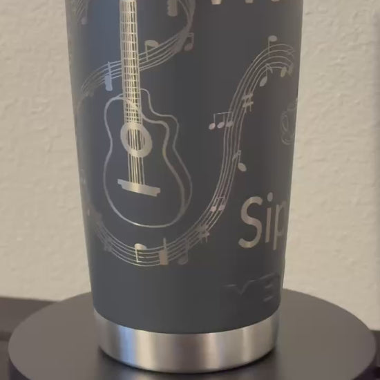 coffee and guitar yeti tumbler 