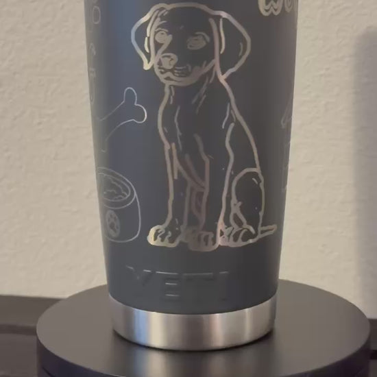 cute dog yeti tumbler